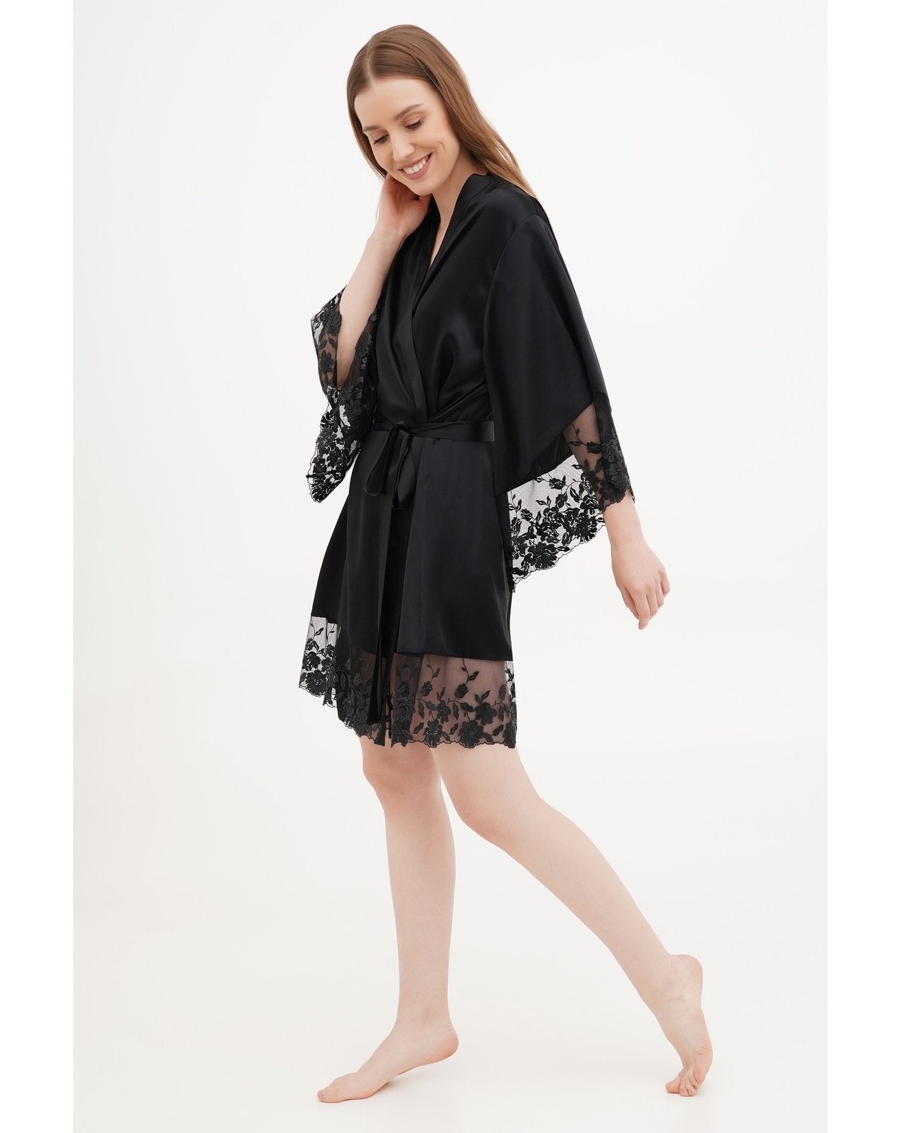 Silk Dressing Gown, Silk Robe, Black Robe, Long Robe, Maxi Dressing Gown  Kimono Robe Womens Satin Robe Bridesmaid Gown Nightwear Sleepwear - Etsy